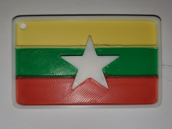 Drapeau du Myanmar.