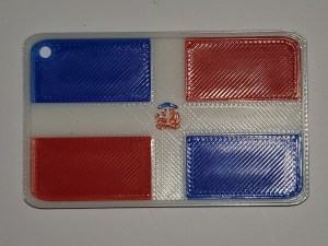 Drapeau de la république Dominicaine.