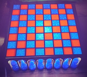 Jeu d'échec lumineux.