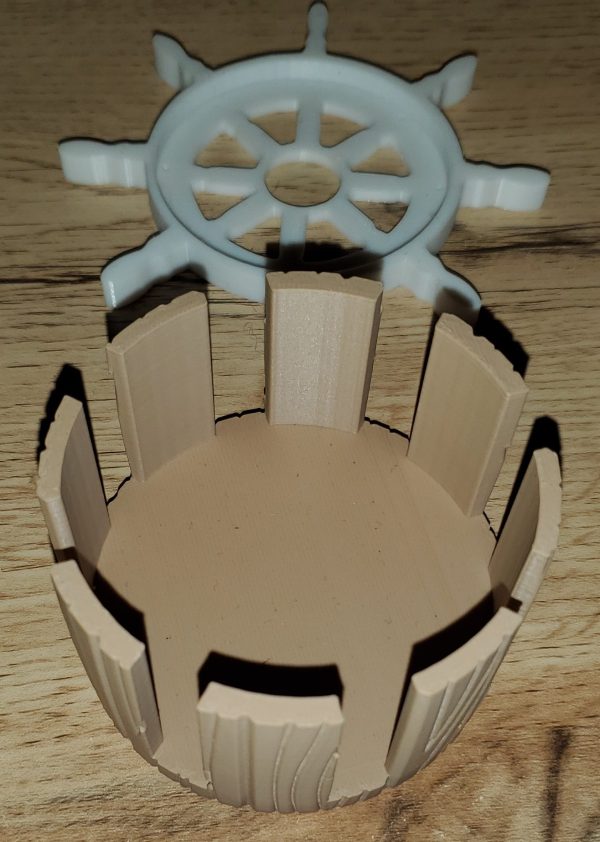 Gamme "BZH" "pirate" dessous de verre, barre de navire.