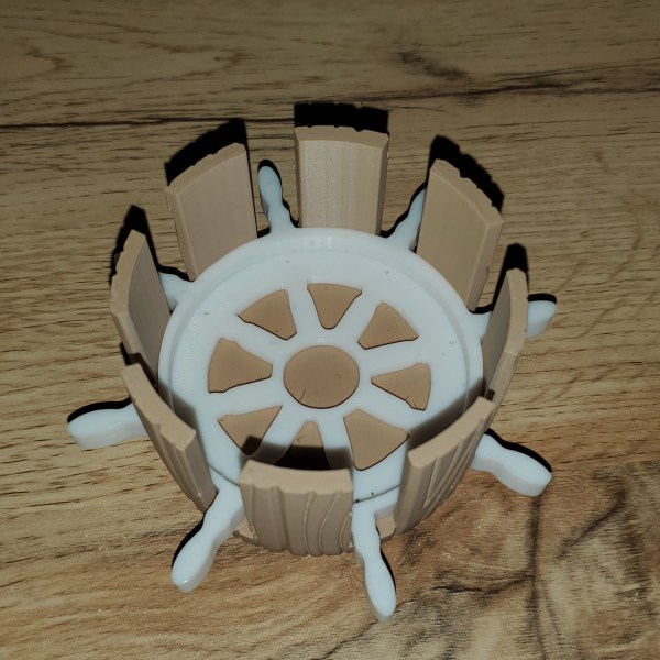 Gamme "BZH" "pirate" dessous de verre, barre de navire.