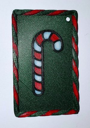 Gamme "noël" porte-clé canne en sucre.