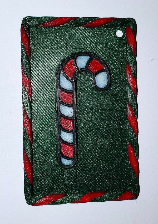 Gamme "noël" porte-clé canne en sucre.