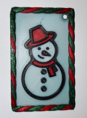 Gamme "noël" porte-clé bonhomme de neige.