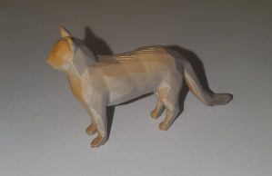 Thème "animal" chat debout poly.