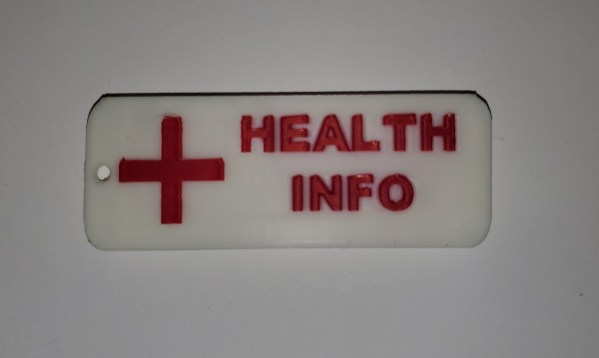 Porte-clé NFC Cas d'urgence.